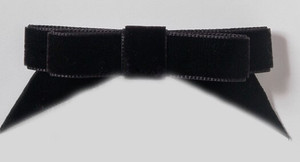 Navy  Blue Velvet Bow with Tails Navy  Blue Velvet Bow with Tails