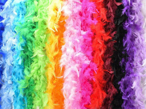Premium Turkey Feather Boas - extra thick 1.8m Premium Turkey Feather Boas - extra thick 1.8m
