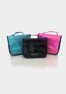 MUB03 Studio7dancewear Holographic Makeup Bags Sky Blue, Black & Hot Pink