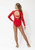 Liberty Sequin Leotard Red