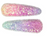 Rainbow Chunky Glitter Snap Clips