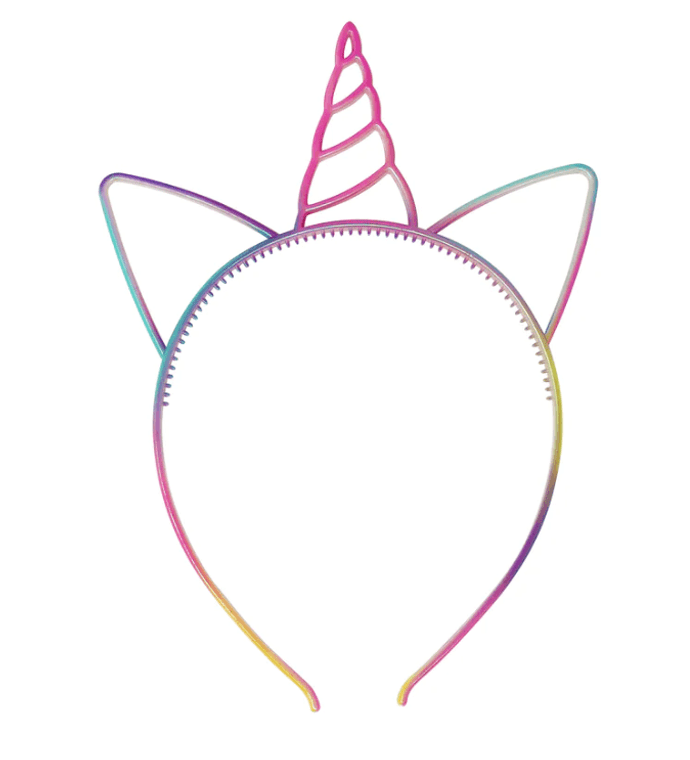 HBM108 Caticorn Dreams Pastel Rainbow Unicorn Horn Headband Pink Poppy