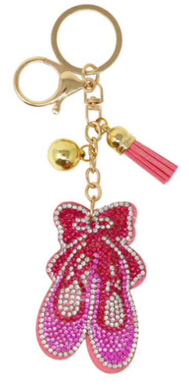 Ballet Shoe Jewelled Bag Charm