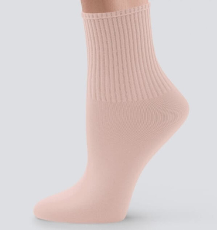 Ballet Pink Ribbed Sock