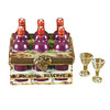 Wine Bottles In Crate With Two Glasses Rochard Limoges Box