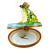 Limoges Imports Frog With Crown Limoges Box
