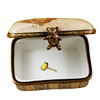 Limoges Imports Rectangle Box W/ Teddy Bear Limoges Box