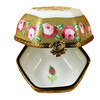Limoges Imports Hexagon With Flowers Limoges Box