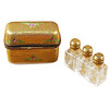 Limoges Imports Gold Flowery W/3 Bottles Limoges Box