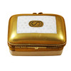 Limoges Imports Gold Box W/Shoes Limoges Box
