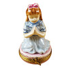 Limoges Imports Brunette Girl Praying Limoges Box