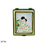 EF738 Kelvin Chen Mary Cassatt Mothers Kiss Master Painting Enamel Hinged Box