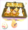 Katherine's Collection Easter Eggs Carton hinged box with SIX bunny eggs (07-70302)