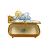 BABY IN BLUE BED W/ PACIFIER Limoges Box (RB103-K)