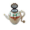 Rochard CHRISTMAS TEAPOT W/ METAL TEABALL Limoges Box