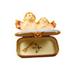 Two Angels on Blue Base with Arrow Limoges Box RR224