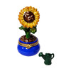 Sunflowers in Pot with Watering Can Limoges Box RK222