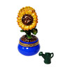 Sunflowers in Pot with Watering Can Limoges Box RK222