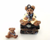 Boyds Bears Le Bearmoge Collection - Dr Harrison Griz Porcelain Hinged Box (B392011)