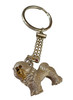 Bichon Dog Enamel Keyring with Crystals