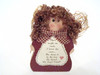 Wood Block My Angel FRIEND in Red