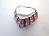 RUCINNI American Flag Puffy Heart Enamel Jeweled Trinket Box (RB569S)