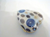 3C Studio Porcelain Hinged Box - Beautiful Large Puffy Art Deco Heart #3 (JBHR10-LUMINA)