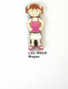 Stainless Steel 9MM Italian Charms 3 Part Charm Girls in Cute Outfits