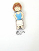Stainless Steel 9MM Italian Charms 3 Part Charm Girls in Cute Outfits