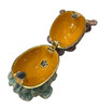 Jeweled Big Belly Turtle Enamel Trinket Box with matching necklace