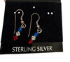 Patriotic Dangle 4mm Beaded Earrings Red White and Blue