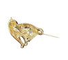Fashion Jewelry - Siamese Cat with Jeweled Eyes Brooch Pin
