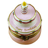 Birthday Cake W/Pink Candle Rochard Limoges Box