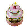 Birthday Cake W/Pink Candle - '39 Again' Rochard Limoges Box