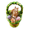 Rabbit Basket/Easter Eggs Rochard Limoges Box