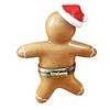 Santa Gingerbread Man W/ 3D And Peppermint Candy Rochard Limoges Box