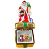 Santa On Box W/Gifts & Lantern Rochard Limoges Box