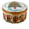 Twelve Days Of Christmas W/ Removable Porcelain Wreath Rochard Limoges Box