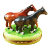 Rochard THREE HORSES Limoges Box RA027-N