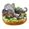 Elephant W/Baby Rochard Limoges Box