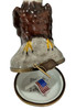Bald Eagle With American Flag Limoges Box