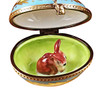 Egg W/Bow & Bunny Rochard Limoges Box