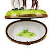 Two Horses On Small Oval Rochard Limoges Box