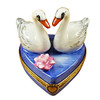 Two Swans On Heart Rochard Limoges Box