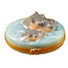 Hippo With Baby In Water Rochard Limoges Box