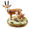 African Antelope W/ Baby Rochard Limoges Box