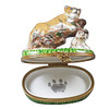 Cougar W/ Baby Rochard Limoges Box