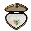 Mini Heart Roses On Blue Base Rochard Limoges Box