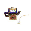 Square Teapot W/Blue Spout & Handle Rochard Limoges Box