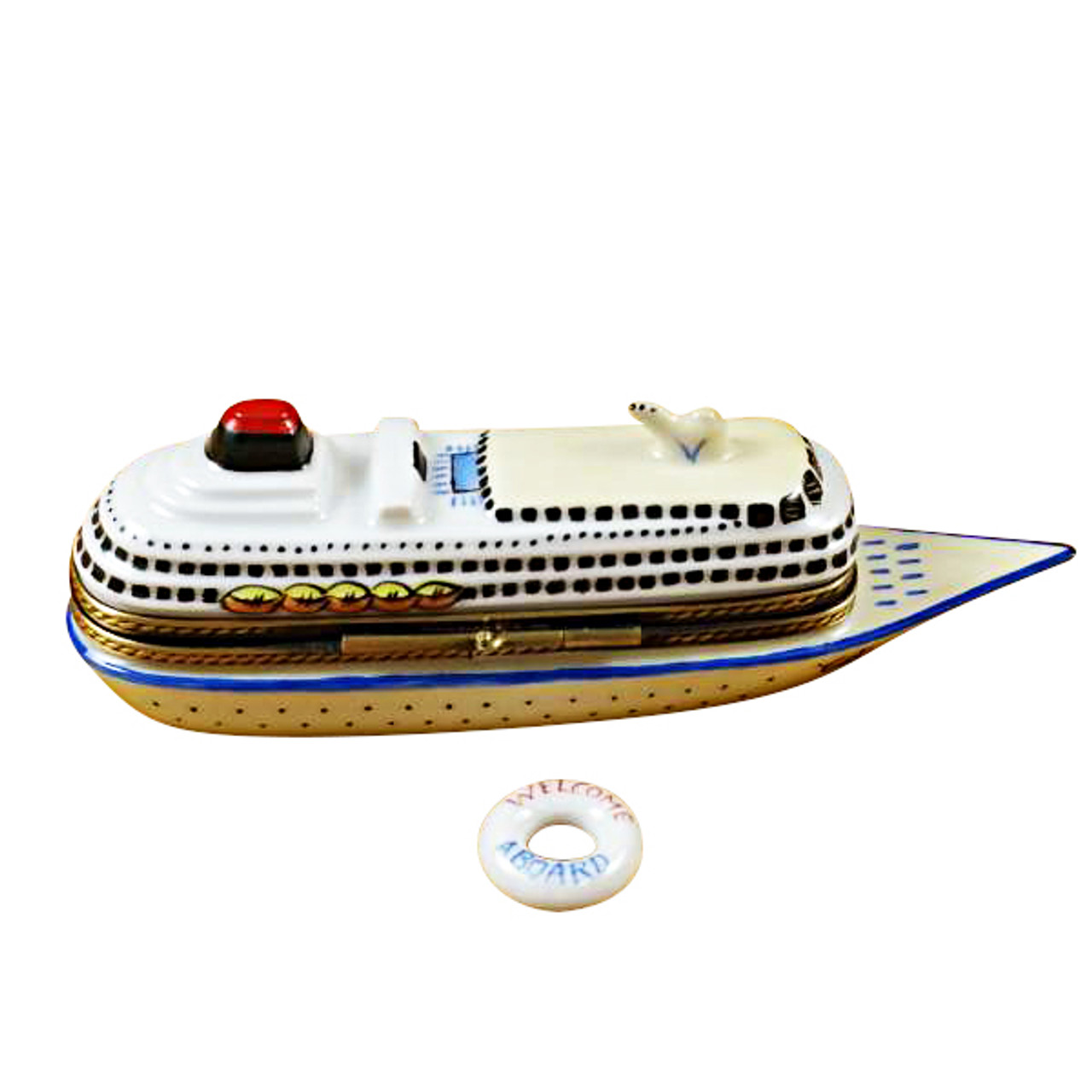 Cruise Ship With Lifebuoy Rochard Limoges Box